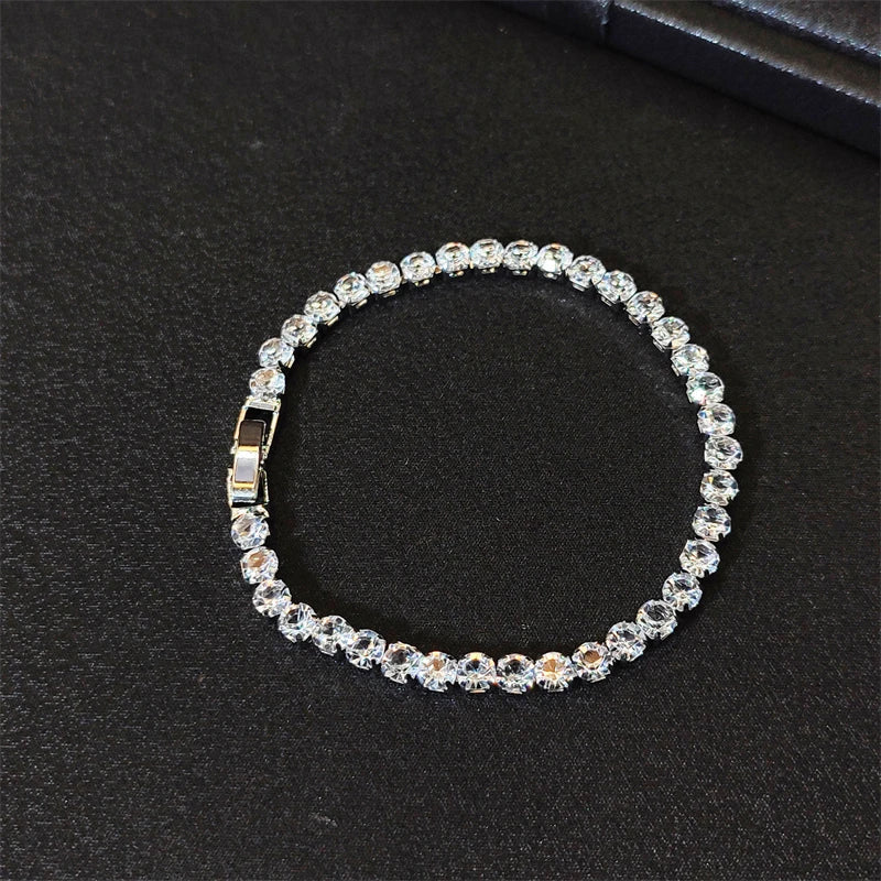 Luxury Blue Zircon 18K Gold Plated Women's Bracelet 2023 New Fashion Retro Zircon Bracelet Wedding Party Jewelry Gift