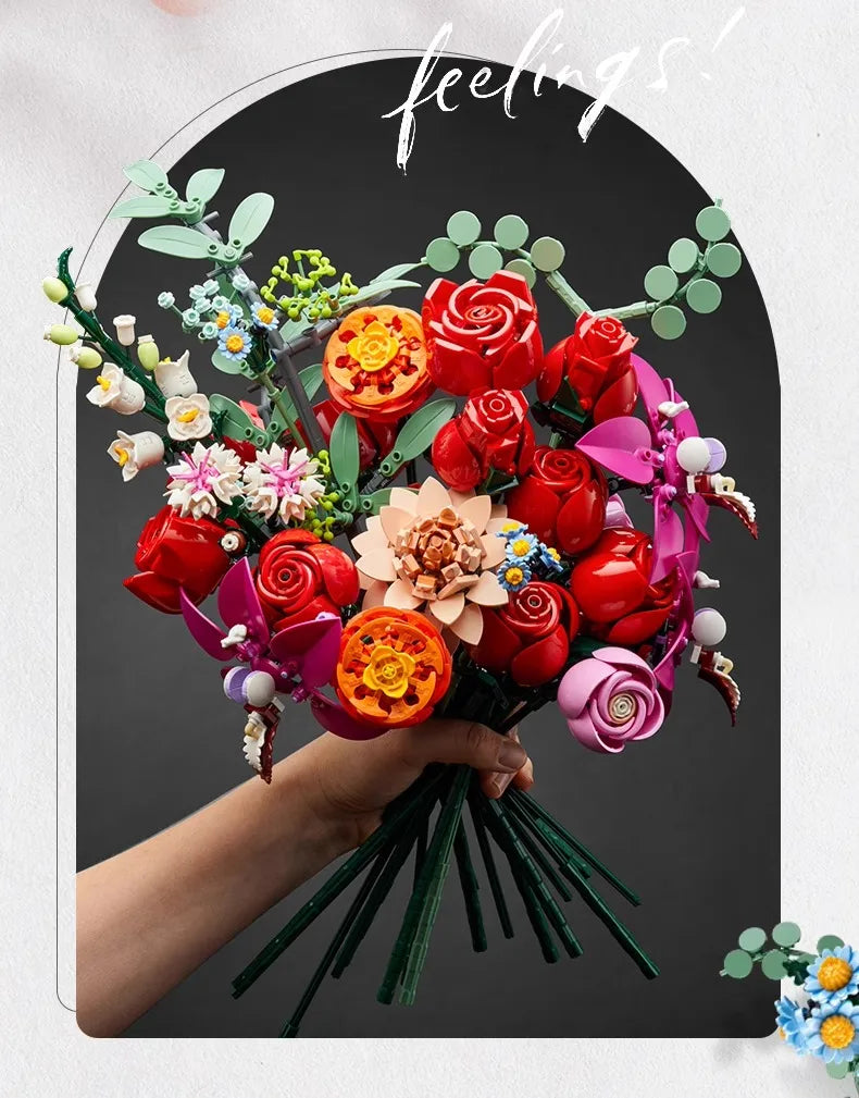 Lego Flower Plant Series 10342 Fendai Bouquet Recommended Ornaments for Men and Women Valentine's Day Gifts