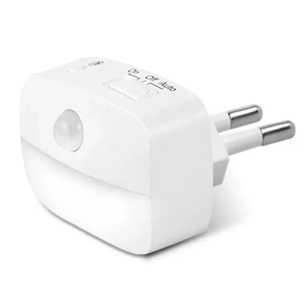 Motion Sensor Induction Light EU US Plug Wireless Mini LED Night Light Battery Operated Energy Saving Bedside Night Lamp Stairs