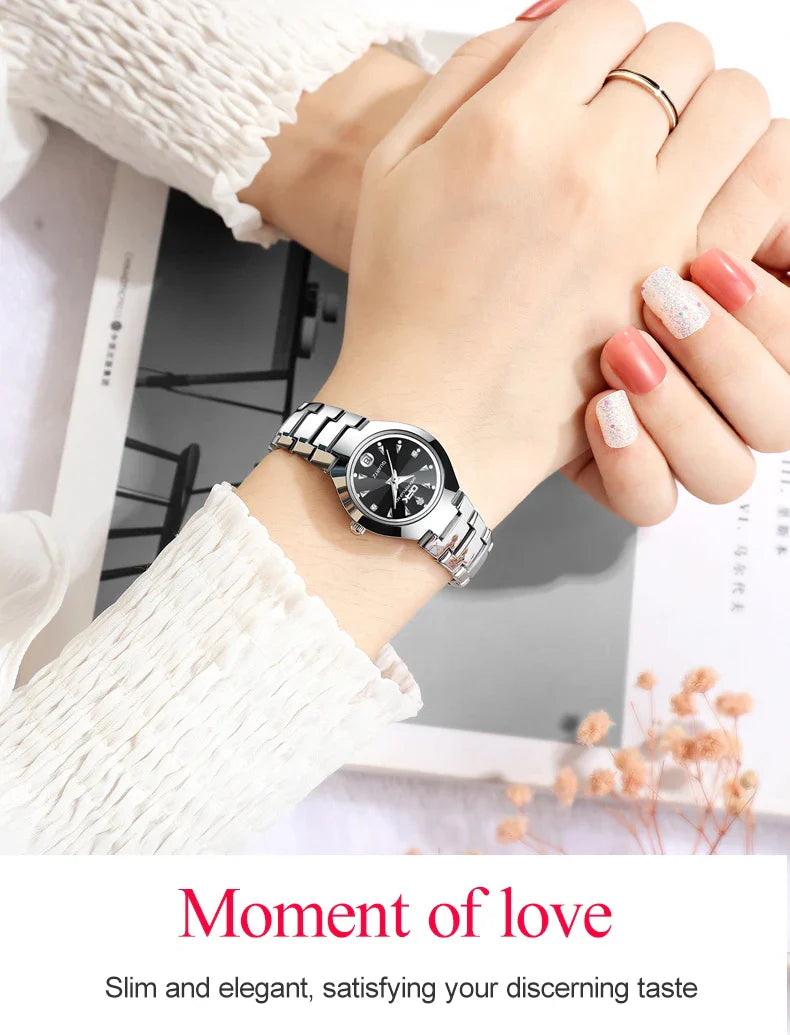 OPK 8105 Women's Watches Luxury  Original Wristwatch for Girl Waterproof Luminous Ladies Watch Fashionable Zircon Scale Date