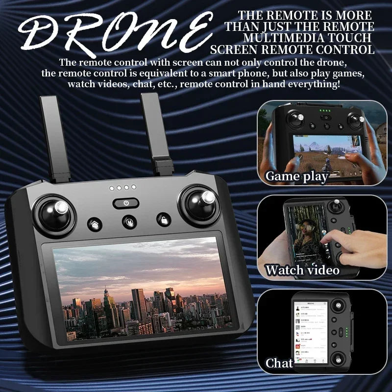 KF104 MAX2 Screen Control Drone 3-Axis Brushless Enhanced Pan Tilt+EIS Electronic Stable HD Camera Laser Obstacle Avoidance Dron