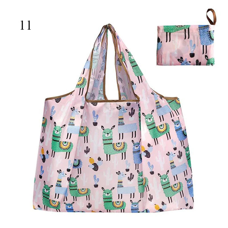 Foldable Large Shopping Storage Bags For Groceries Recyclable Grocery Tote Pouch Eco-Friendly Heavy Duty Washable Shopper Bag