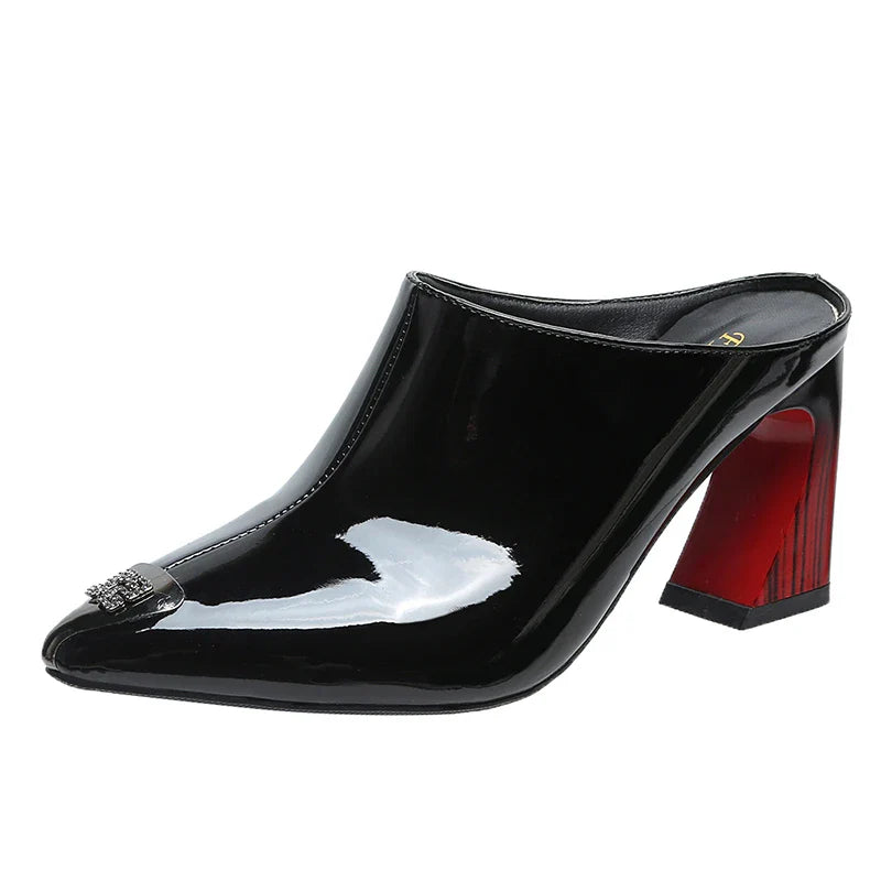 Sandalias Summer 2022 New Women Slipper High Heel Sandal Shoes Ladies High Quality PU Leather Slides Pumps Women