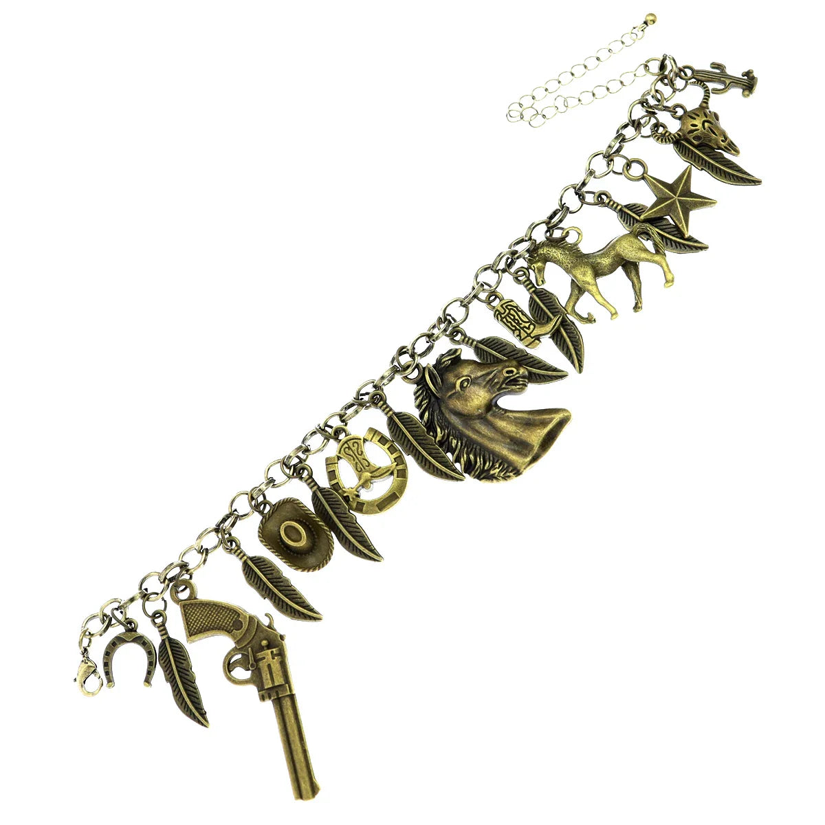Women's Mythology Fairytale Bracelets Beads Charms Mermaid Seahorse Link Chain Crystal Bangle Armband Aesthetic Jewelry Vintage