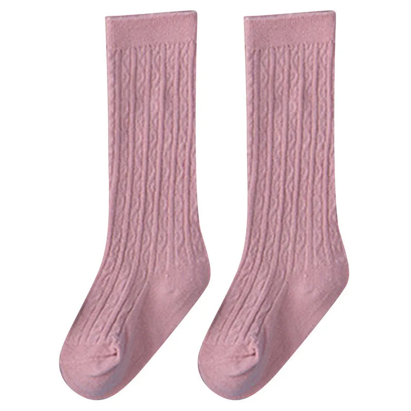 Baby Girl Accessories Kids Socks Clothes Fashion Stockings Pure Color Knee High Anti Skid Warm Breathable Socks Fall Winter