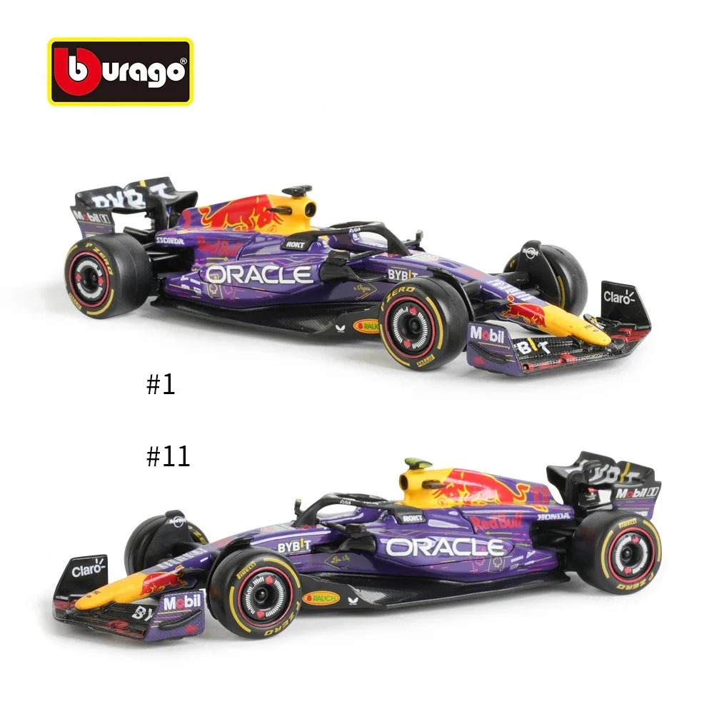 Bburago 1:43 Red Bull F1 Rb19 Las Vegas Miami 1 Verstappen 11 Perez Alloy Scaled Die-Cast Car Model Toys Collection Kid Gift