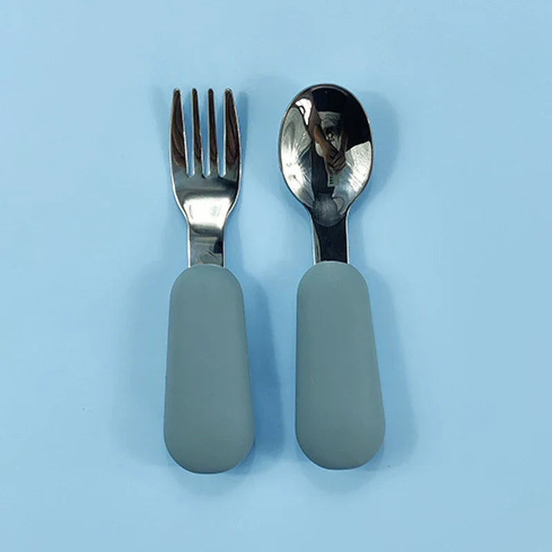 EtherealBe Stainless Steel Baby Utensils Set - Colorful & Safe