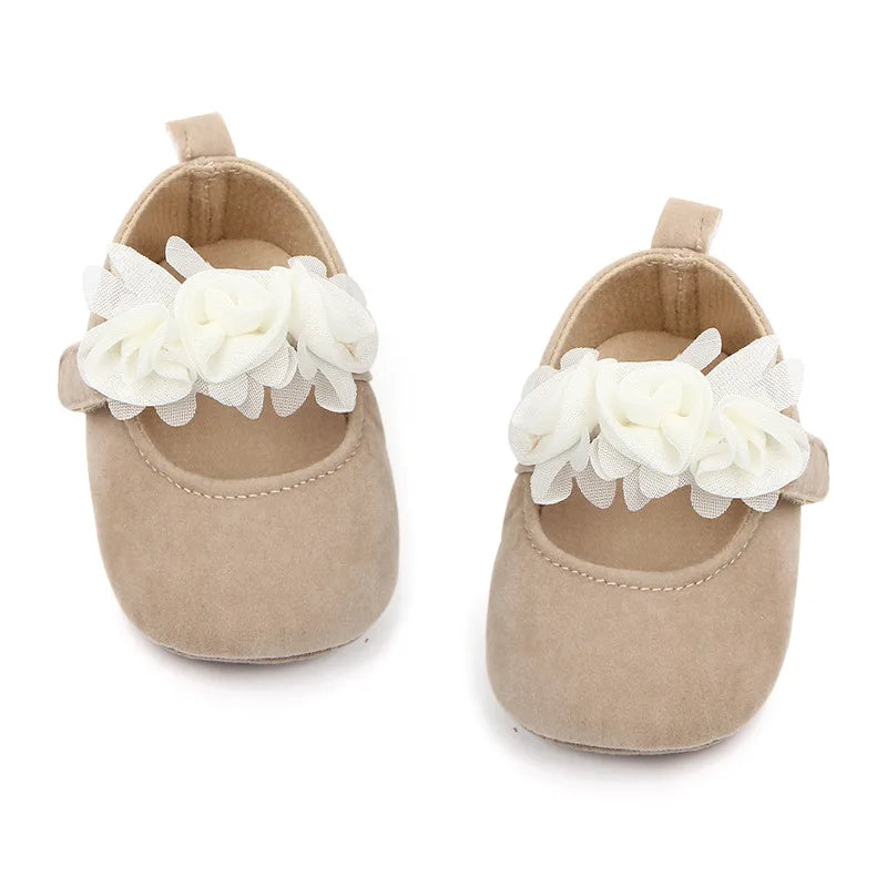 Baby Girl Shoes First Walkers Flower Pattern Fabric Cotton Shoe Unisex Non-slip Breathable Soft Bottom Toddler Crib 0-18M