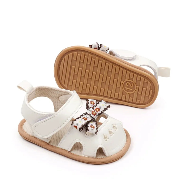 Mary Jane Shoes with Glitter  Bowknot Strap Non-Slip for Baby Infant Child