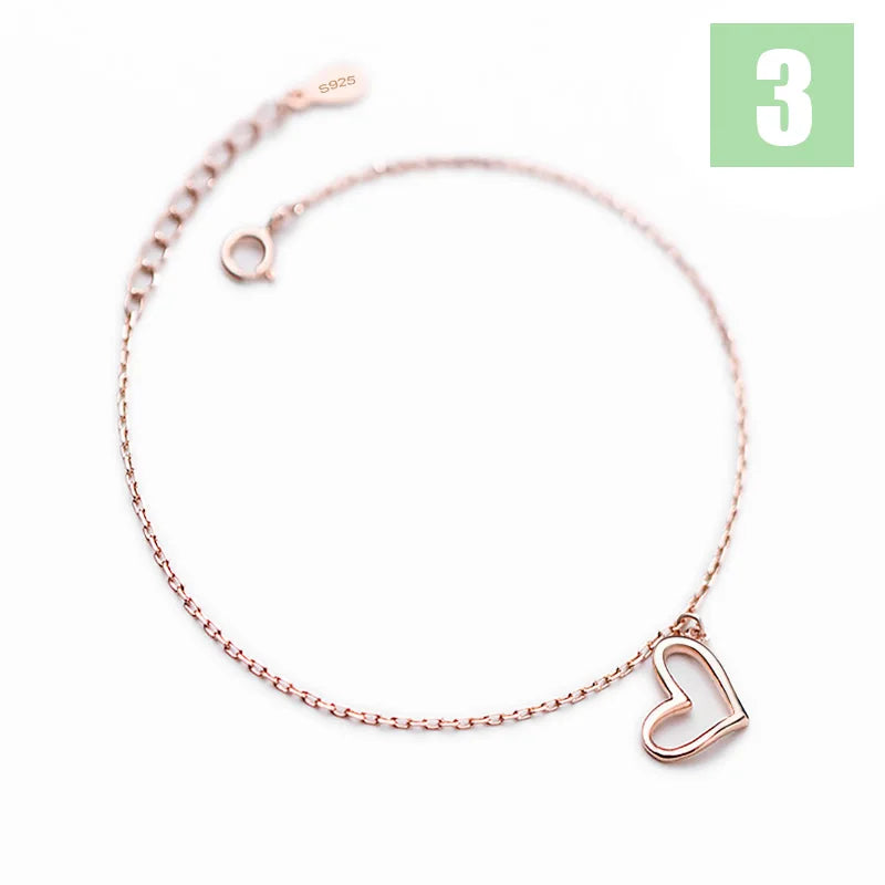 Trusta 100% 925 Sterling Silver Fashion Women's Jewelry Hollow Heart Bracelet 15.5cm For Gift Girl Lady Drop Shipping DS568