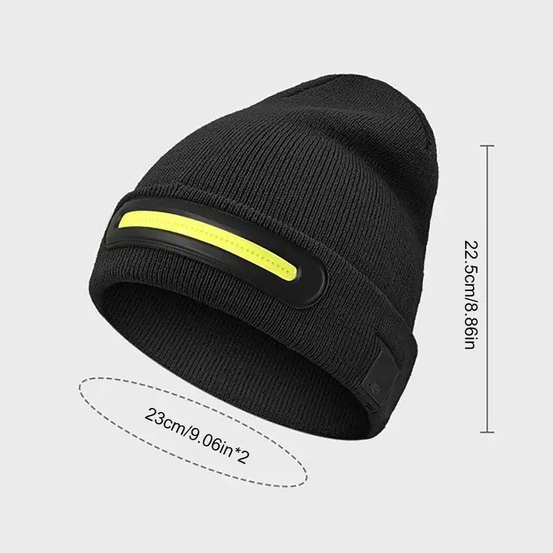LED Beanie Hat Beanies Hat Night Scope USB Rechargeable Super Bright Warm Knitted Hat For Men Dad Husband Father
