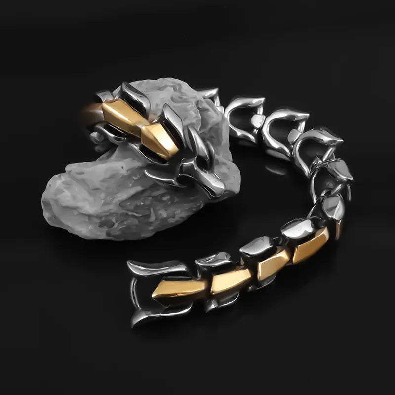Vintage Gothic Full Skull Bracelet Motorcycle Riding Rock Bike Hip Hop Punk Jewelry Halloween Gift