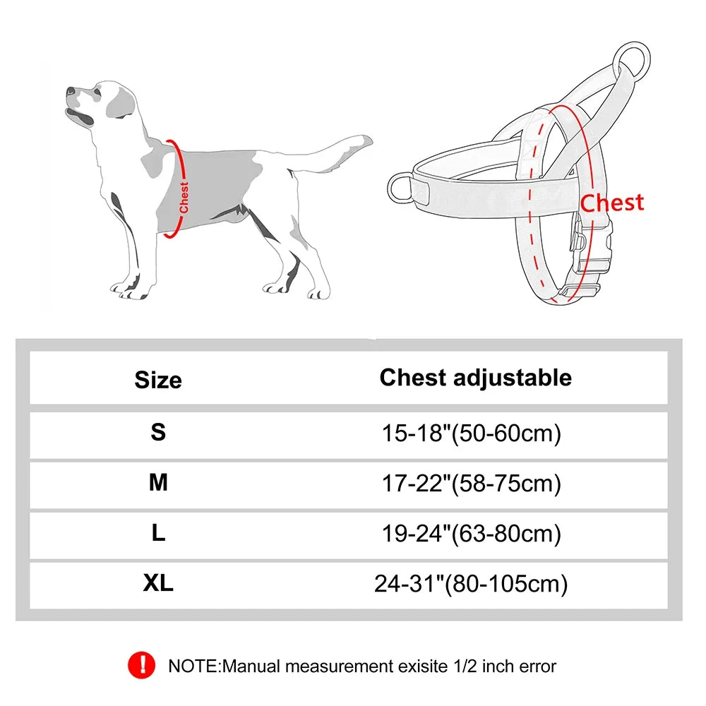 No Pull Dog Harness Military Tactical Dog Harnesses Vest Reflective Pet Training Harnesses Durable For Small Medium Large Dogs