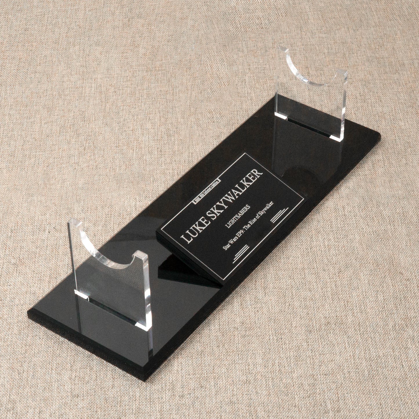LUKE Anakin Darth Vader Obiwan Lightsaber collection display stand saber nameplate acrylic material