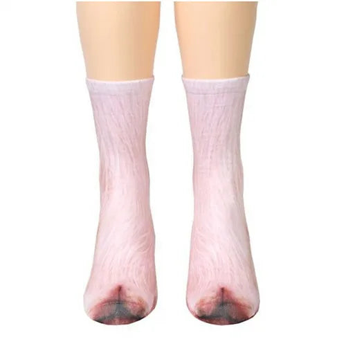 Unisex Funny Print Animal Paw Sole Socks Kawaii Cute Casual Happy Fashion Tube Sokken For Men Women Novelty Gift Dropship