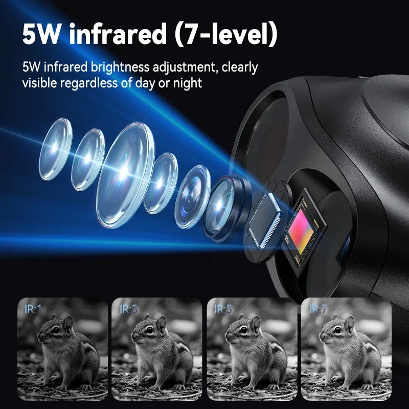 Night Vision Binoculars Goggles 10X Digital Zoom 5W Infrared Telescope 800M Full Dark Viewing Video Record Hunting Telescope