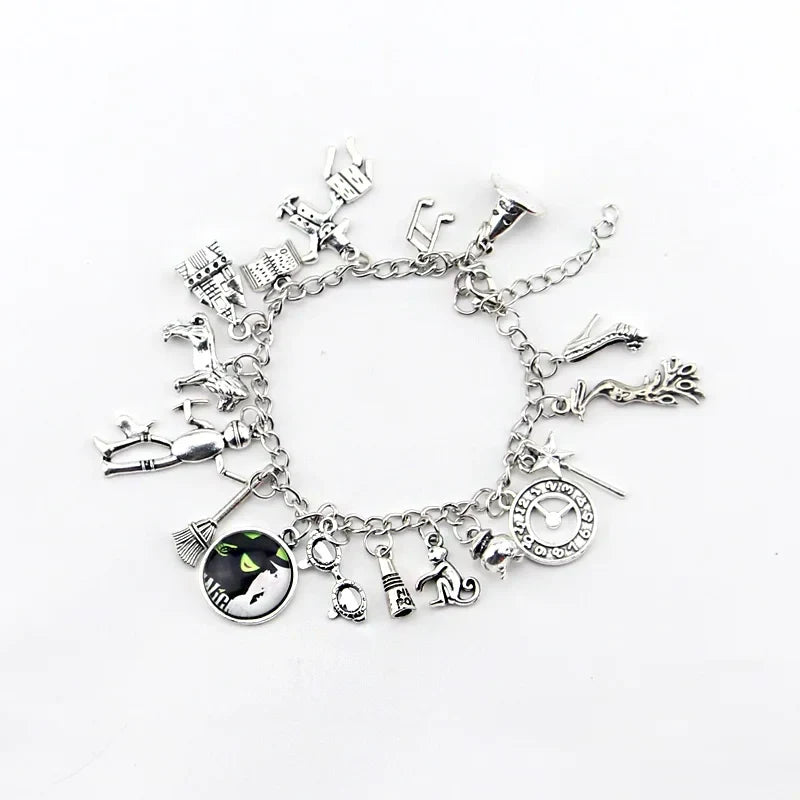 Fashion Wicked Charm Bracelet Wicked the Musical Bangle Jewelry Defy Gravity Elphaba Glinda Crystal Beads Bracelets ﻿