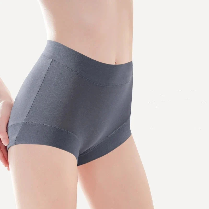 M-4XL Women's Cotton Boxer Panties Graphene Antibacterial Boxer Briefs High Waist Abdominal Boxer Knickers Sexy Safety Shorts