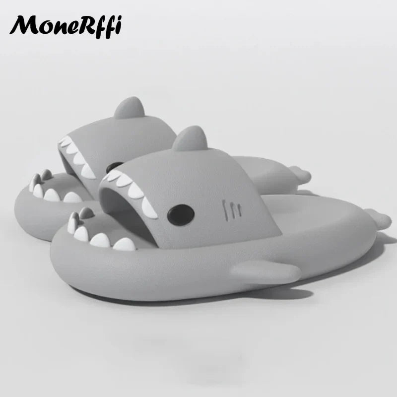 2024 Shark Slides Women Men Summer Shark Slippers Indoor Non-Slip Bathroom Shoes Women Flat Sandals Couple Beach Flip Flops