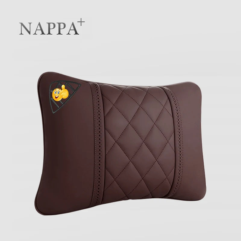NAPPA Leather Car Seat Rest Cushion Headrest Car Neck Pillows For Mercedes Benz Maybach S-Class Headrest Lumbar Pillow Support S