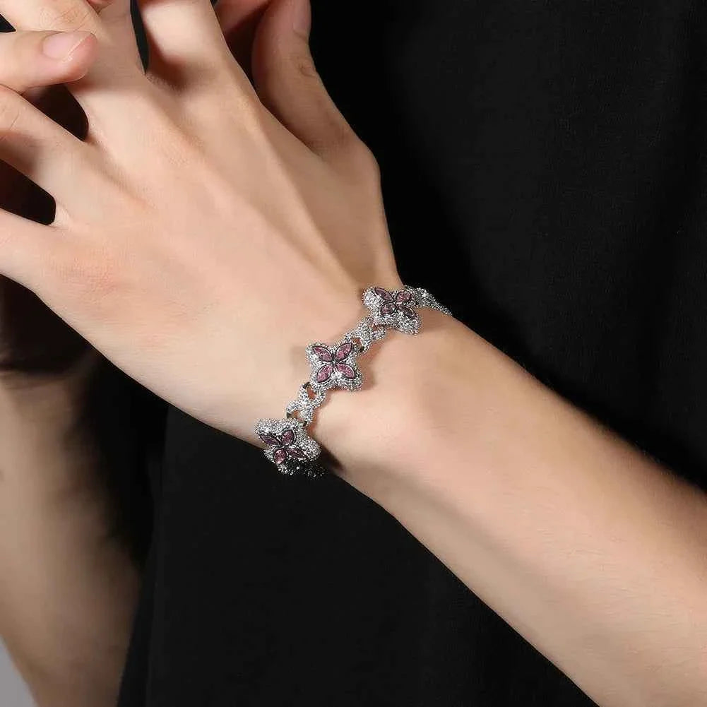 Iced Out Floral Bracelet