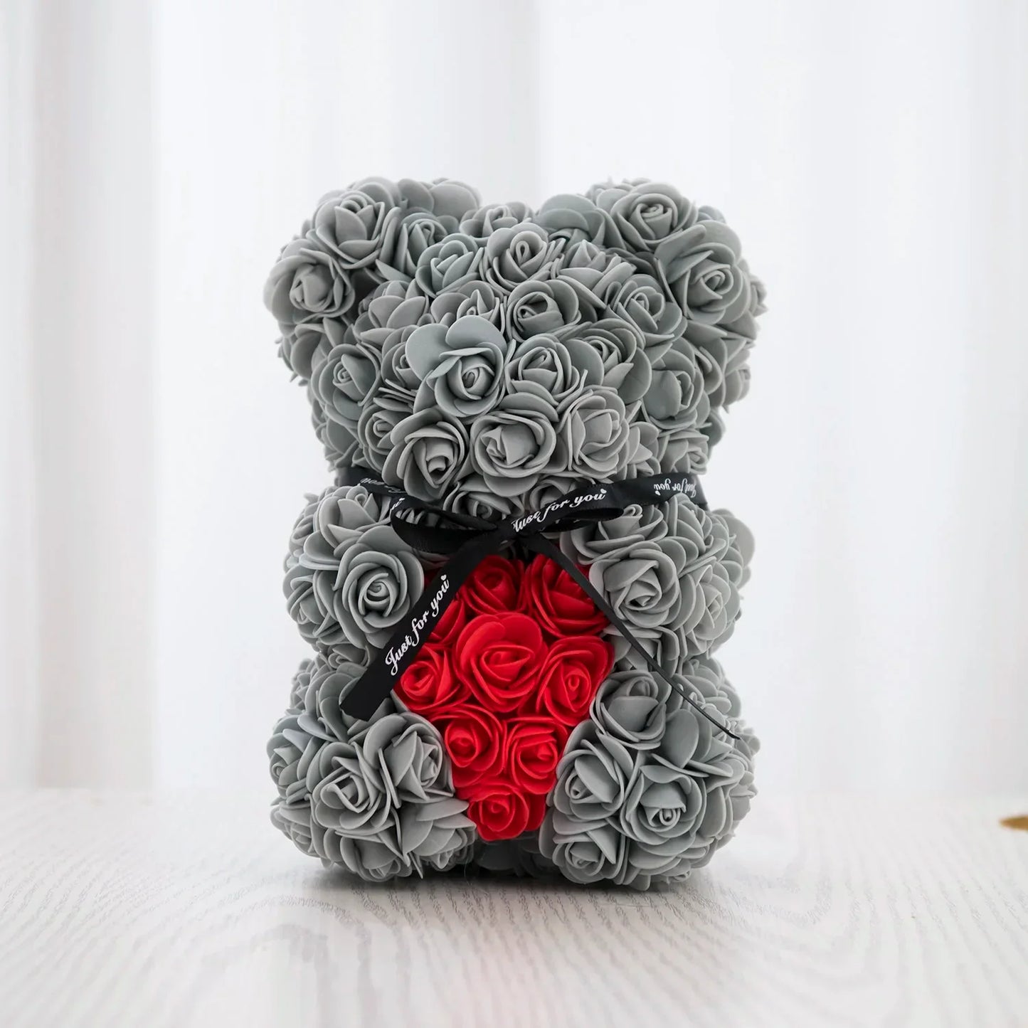 Rose Flower Bear Hand Made Rose Teddy Bear Gifts for Women Valentine's Day Mothers Day Wedding Anniversary