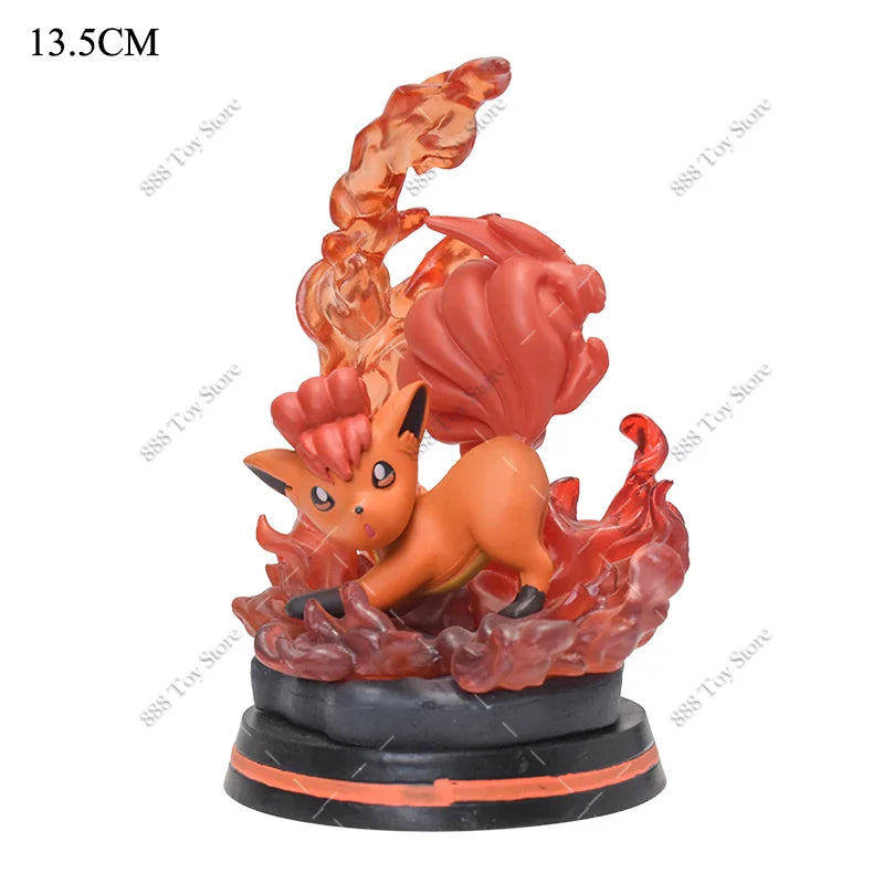 Anime Pokemon Figures Squirtle Charizard Bulbasaur Charmander Vulpix Special Effects Scene Version PVC Action Figure Model Toys