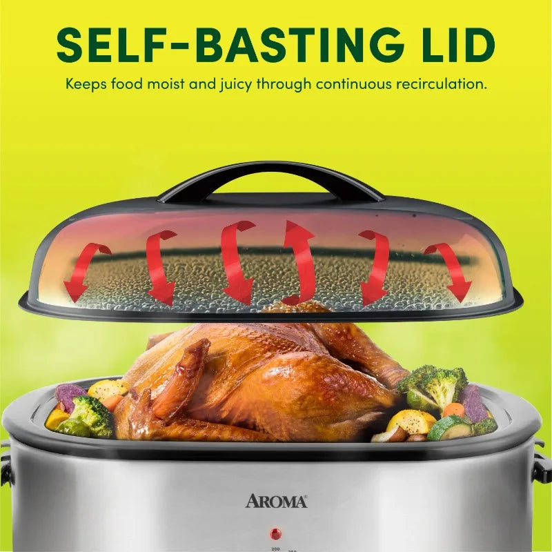22Qt. Electric Roaster Oven with High Dome Lid