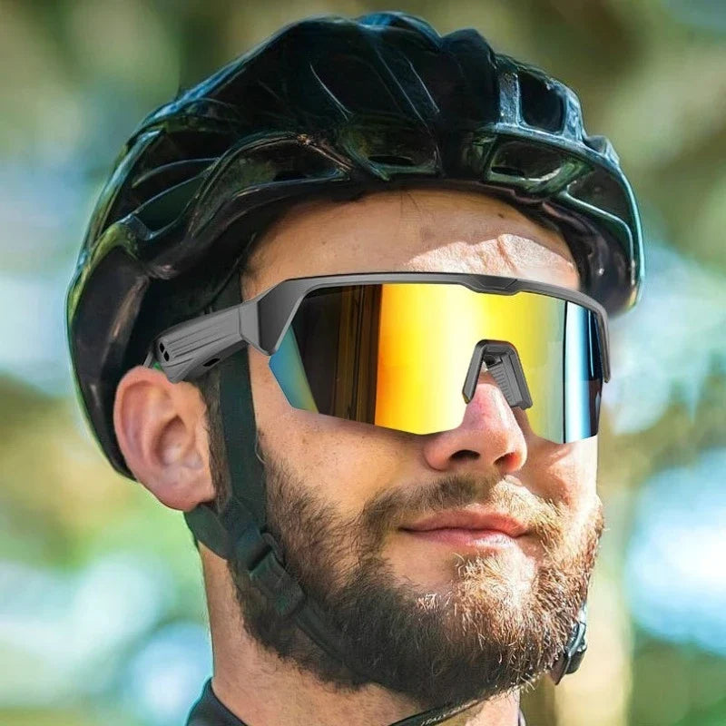 For Sports Goggles with Bluetooth Wireless Cycling Sunglasses Wireless Calling and Navigation