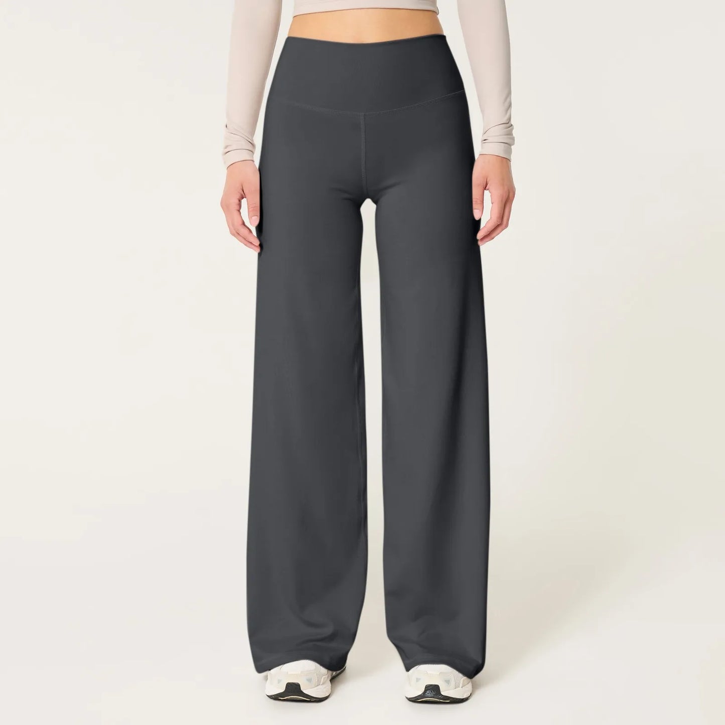 Casual Clothes Yoga Pants For Women High Waist Workout Leggings Stretchy Pants With Pockets Solid Soft Sweatpants For Women