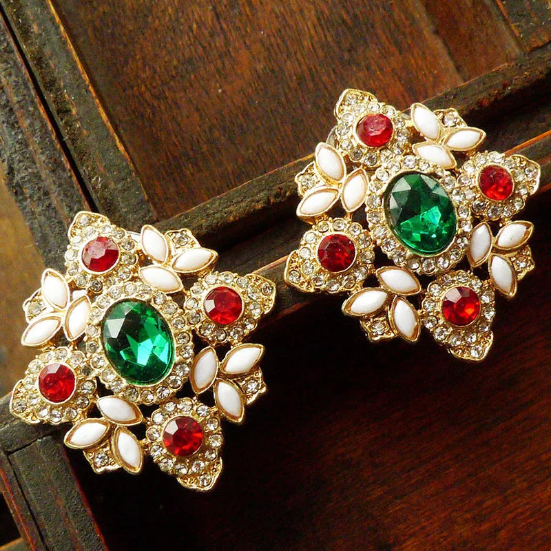 Vintage Enamel Cross Embossed Brooch Pearl Rhinestone High Sense Women's Pin Suitable for Women's Wedding Party Jewelry