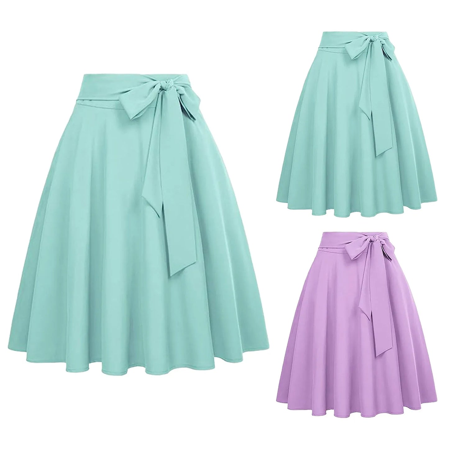 Women A-Lined Skirts High Waisted Pocket Skater Skirt Flared Mid Length Skirt Fashion Cute A-Line Skirts Y2k Skort Clothes