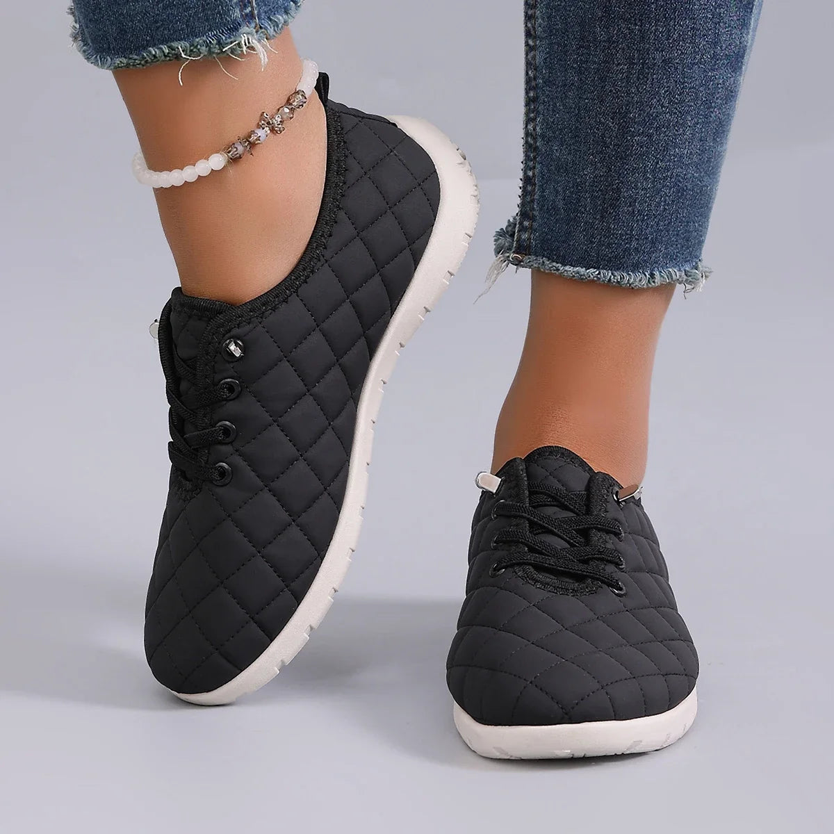 Spring new women's sports shoes, fashionable, breathable, lightweight, non-slip, wear-resistant, casual sports shoes, flat shoes