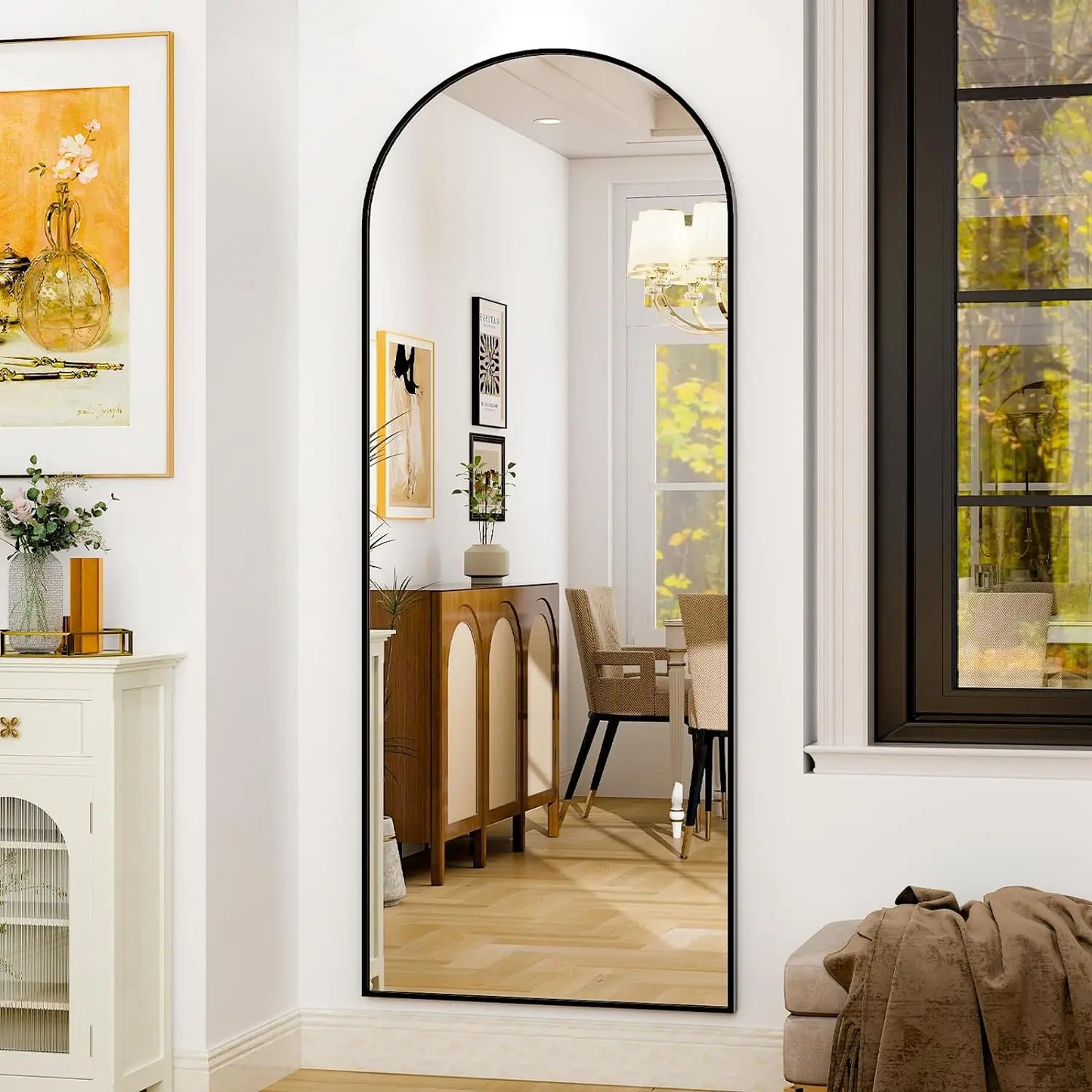 26" x 71" Full Length Mirror - Aluminum Alloy Frame Full Body Extra Large Floor Mirror.