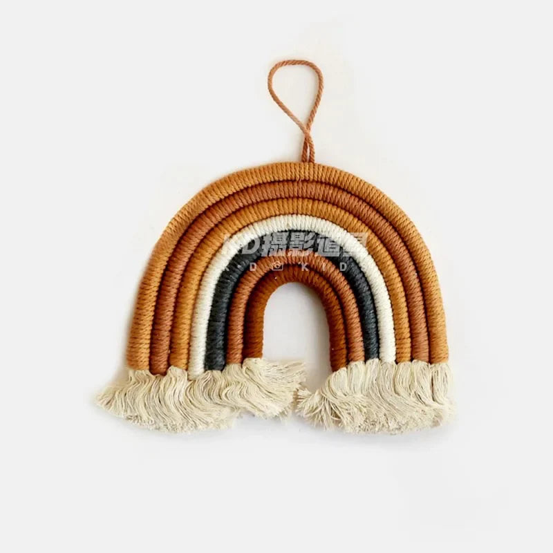 Newborn Photography Props Nordic Style Theme Set Knitted Hollow Jumpsuit Crochet Flower Hat Doll Rainbow Studio Baby Photo Props
