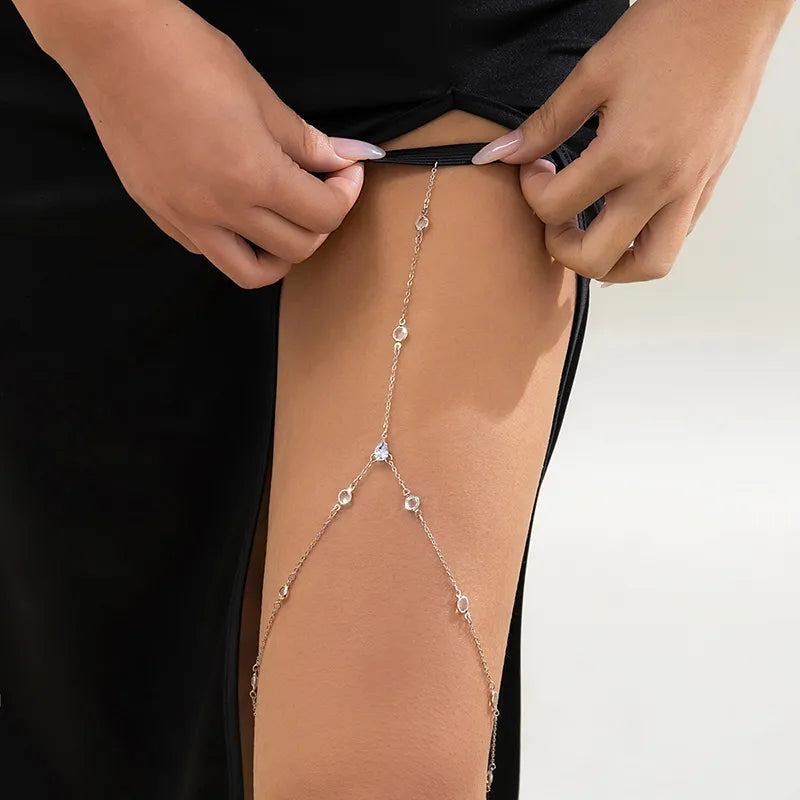New Bohemian Thigh Chain Simple Star Body Chains for Women Double-layer Metal Bodychain Fashion Thigh Jewelry Leg Chain Women