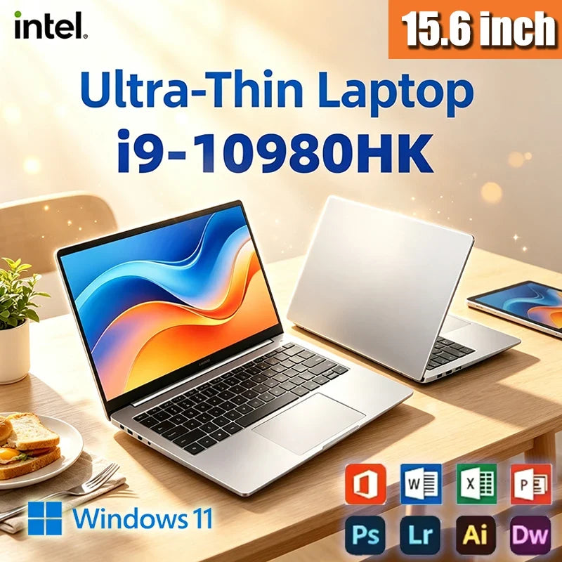 New Intel Core i9 10980HK 15.6inch laptop 16GB RAM 2TB SSD Windows 11 Por Office PC Notebook computer Portable Gaming laptops