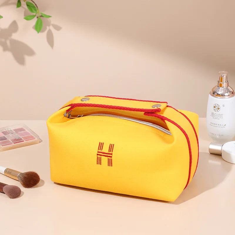 Travel Large Bag Storage Organize Beauty Canvas Waterproof Cosmetic Portable Dustproof Bag Handbag MakeUp Case Female Wash Kit