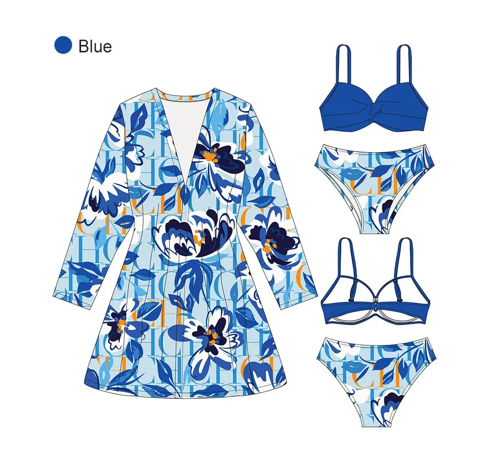 CHCH Fashion Women's New Swimwear Breathable Underwear Comfortable and Fresh Women's Beach Vacation Bikini