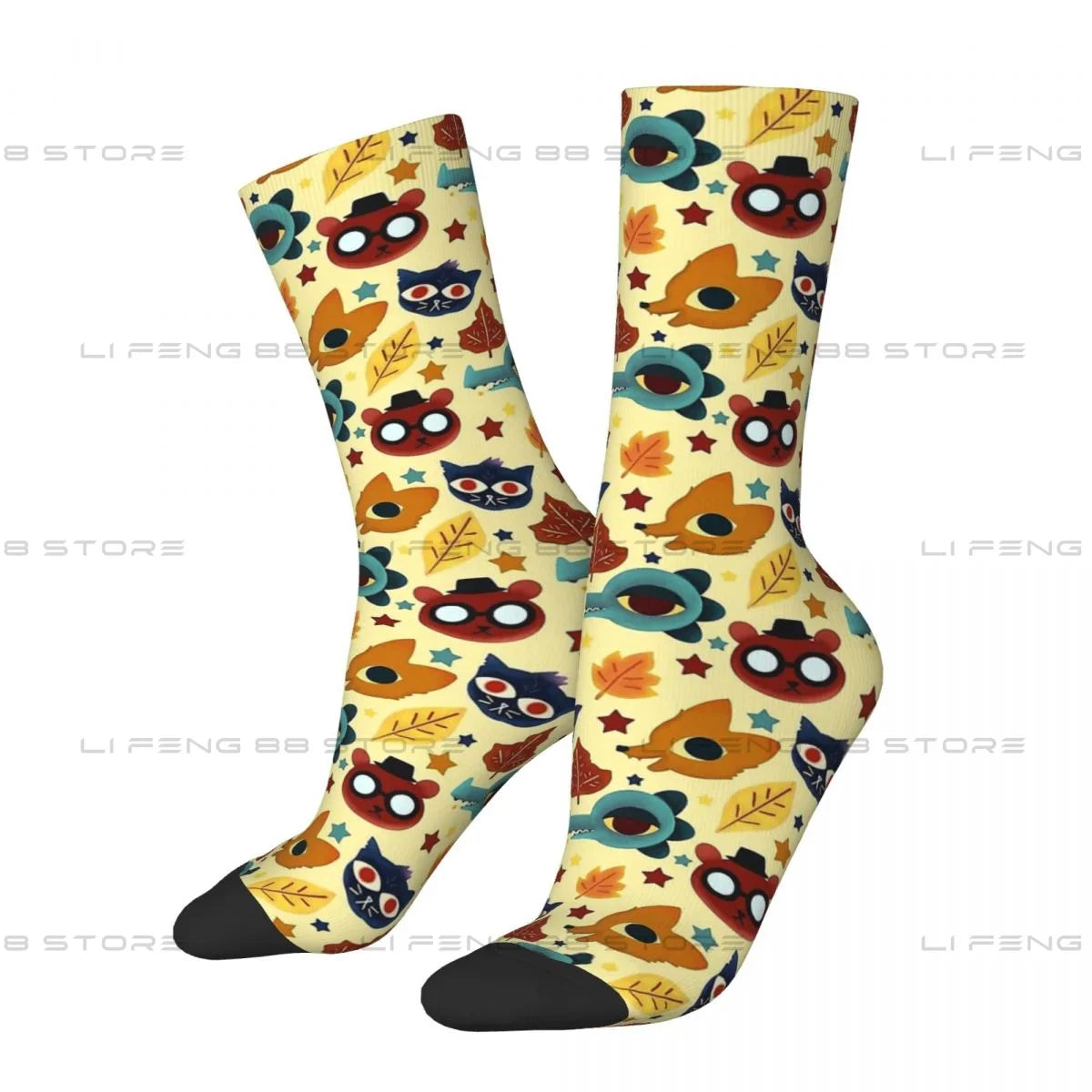Night In The Woods Fall Pattern Men Women Socks Cycling Novelty Spring Summer Autumn Winter Stockings Gift