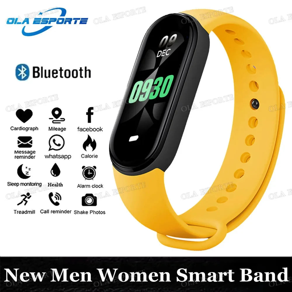 M7 Smart Band Watch Men Women Silicone Heart Rate Smart Band Varied Dial Fitness Tracker Fitness Sport Bracelet For Android HW12