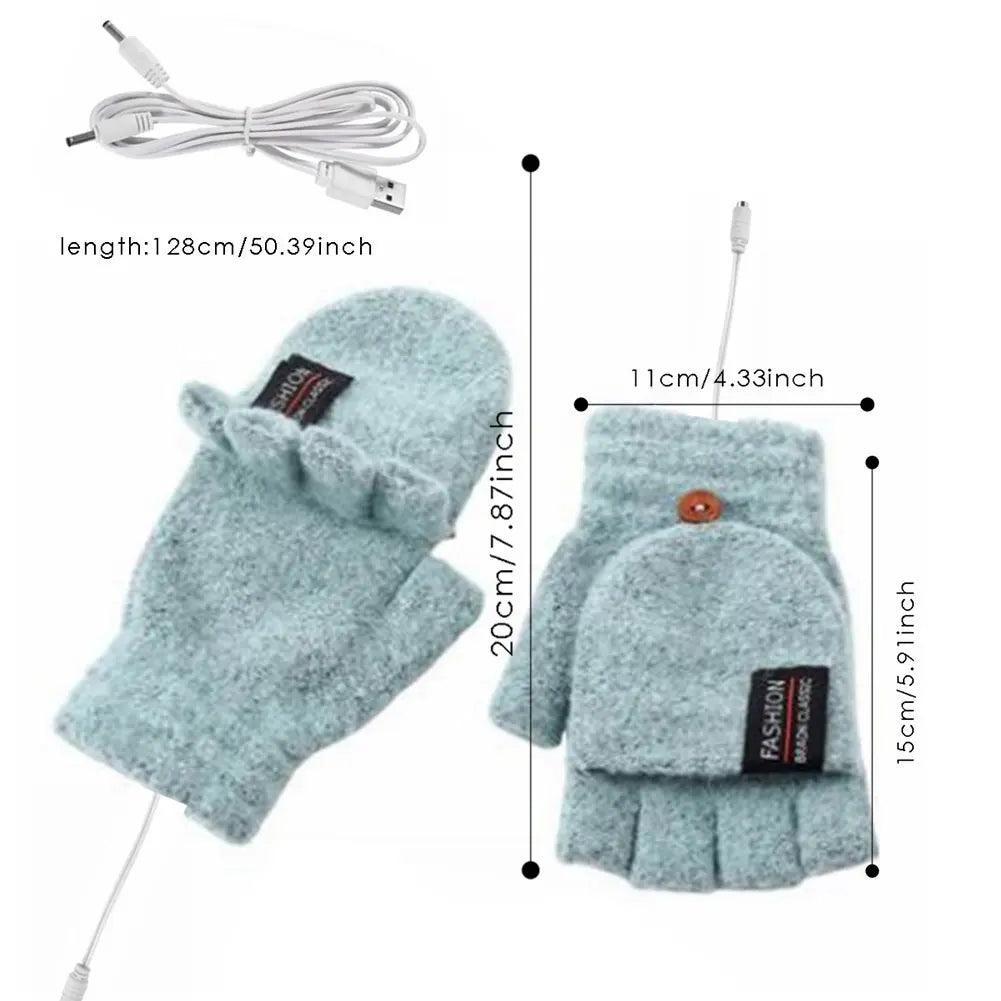 Comfort Warm Gloves Electric Winter Heating USB Rechargeable Smart Warm Winter Gloves For Skiing Cold Weather Driving Hiking