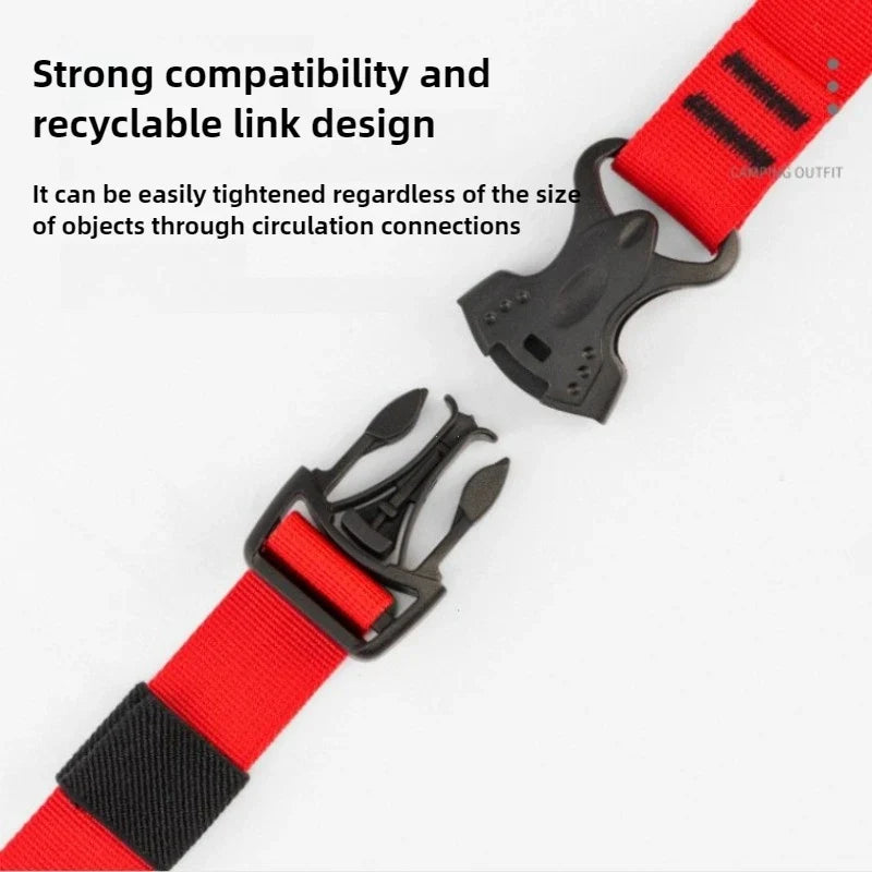 4/2/1pcs Cargo Tie Luggage Lash Belt Strap Buckle Camping Nylon Travel