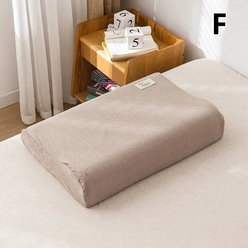 1PC Pillow Case Contour Memory Foam Rebound Latex Pillowcase Cotton Pillow Cover Zippered