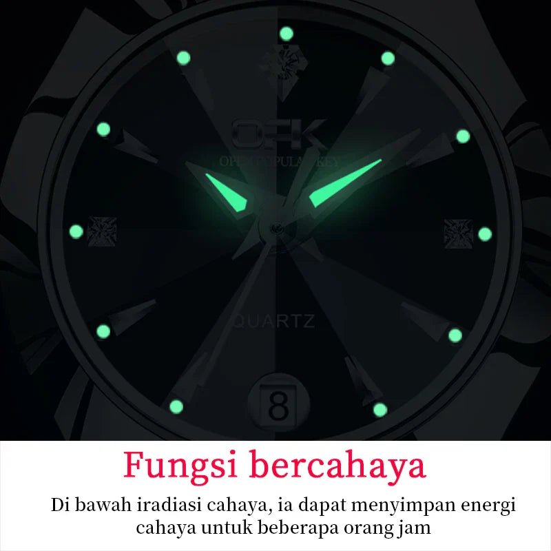 OPK 8105 Women's Watches Luxury  Original Wristwatch for Girl Waterproof Luminous Ladies Watch Fashionable Zircon Scale Date