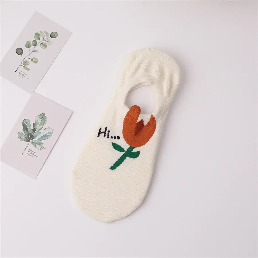 New Women Socks Korean Style Flower Trend Casual Cotton Socks Girls Frilly Ruffle Cute Sweet Breathable Kawaii Crew Socks Girls
