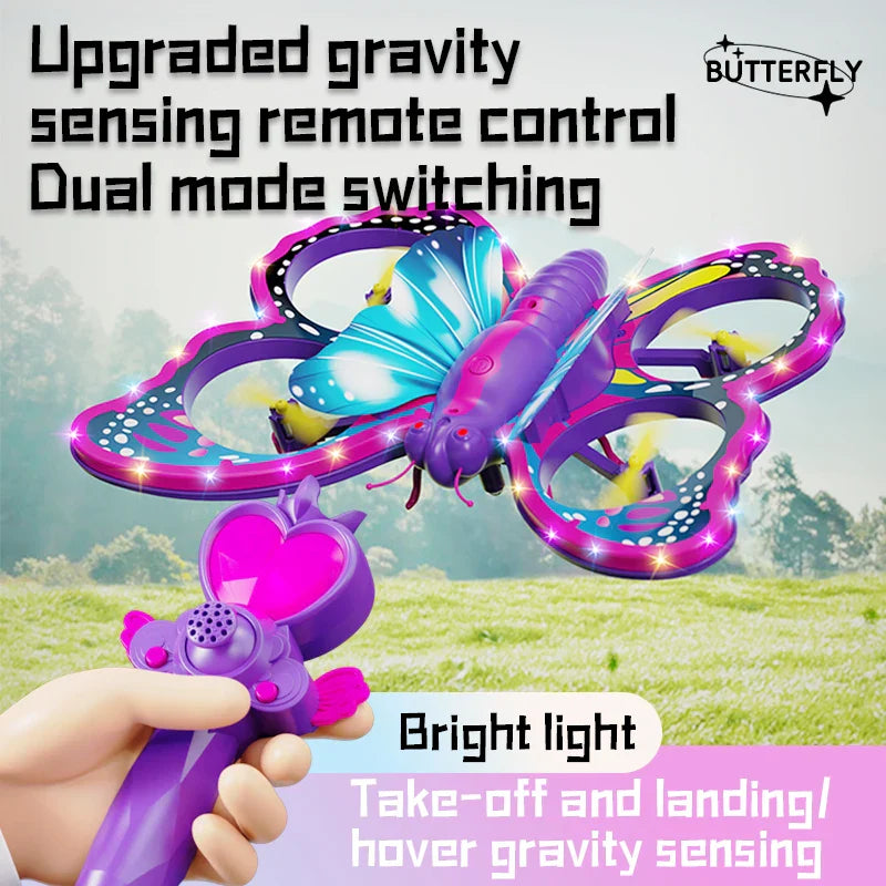 2.4G V40 Quadcopter Butterfly Drone Quadcopter Children Toy Remote Controlled Flight Model Airplane Toy Gift