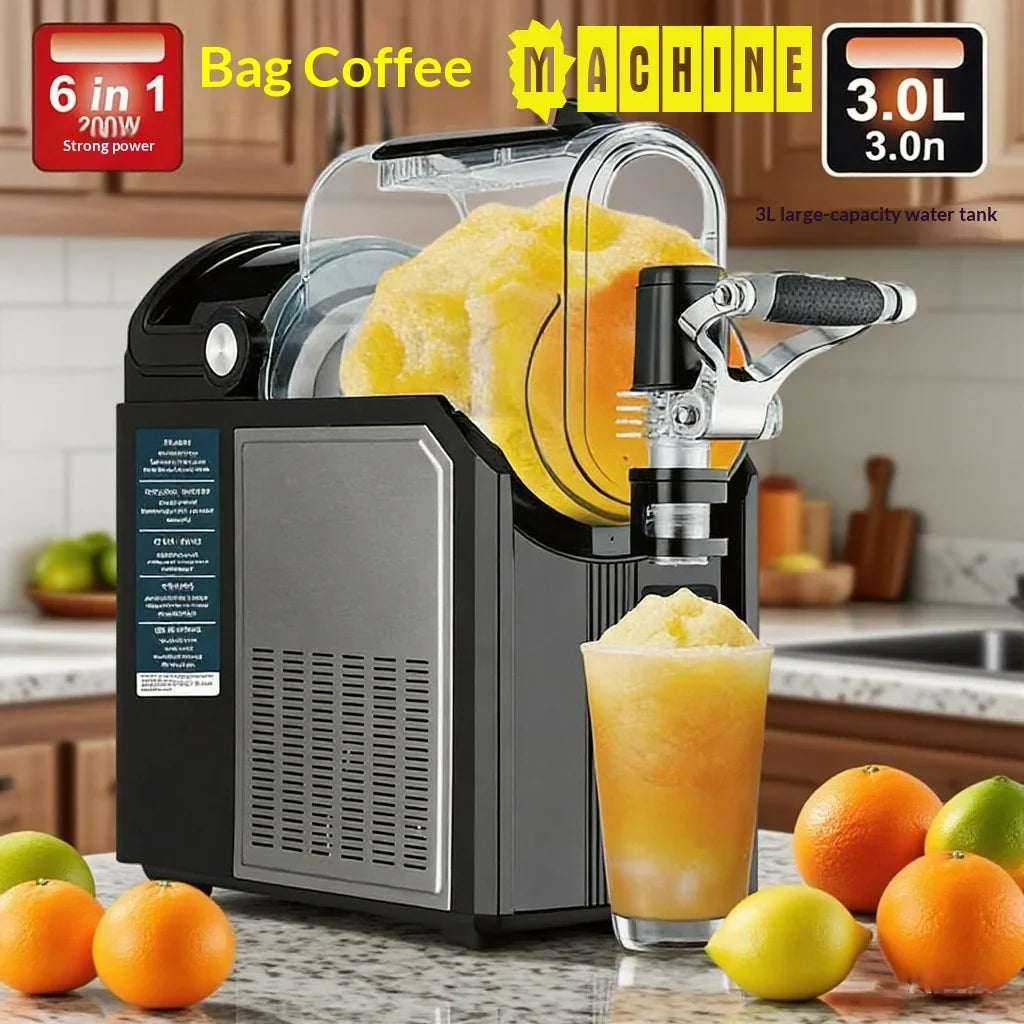 Compact Home Use Snow Slush Machine Electric Ice Crusher Frozen Drink Maker Auto-Cleaning for Smoothie & Slushie Bulk Supply