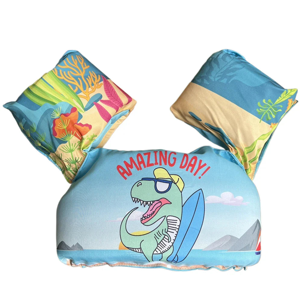 Baby Float Cartoon Arm Sleeve Life Jacket Swimsuit Foam Safety Swimming Training Floating Pool Float Swimming Ring Children Swim