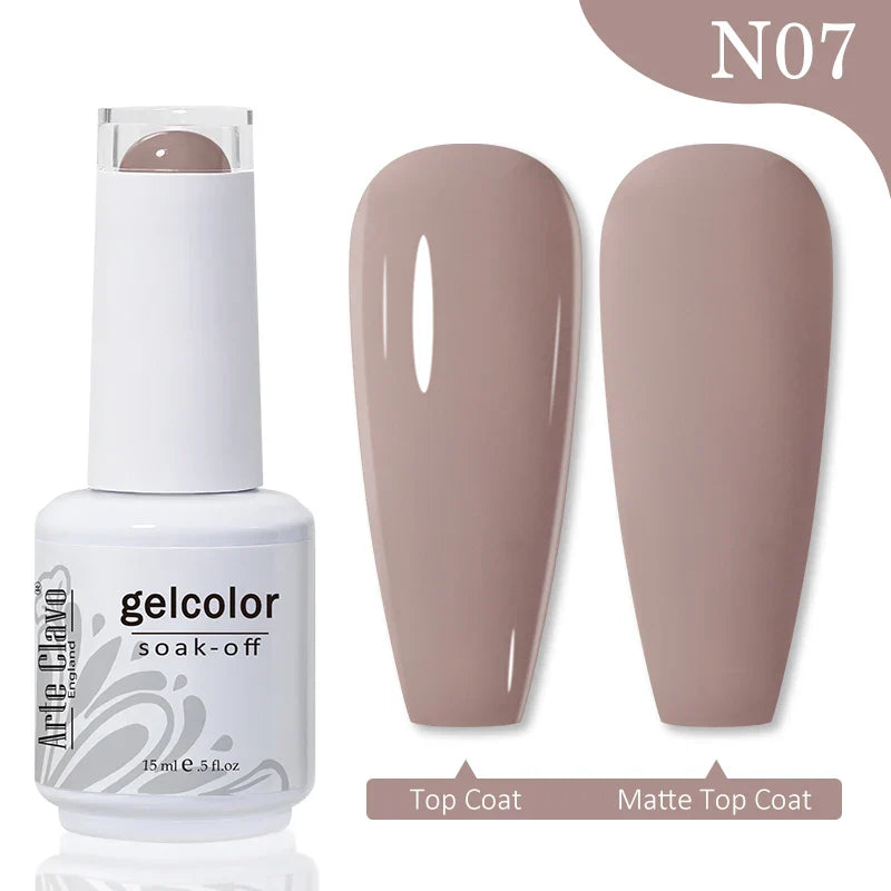 Arte Clavo Autumn Winter Series Jelly Gel Nail Polish 15ml LED Nail Gel Hybrid Varnish Matt Top Base Coat Nail Art Gellak Primer